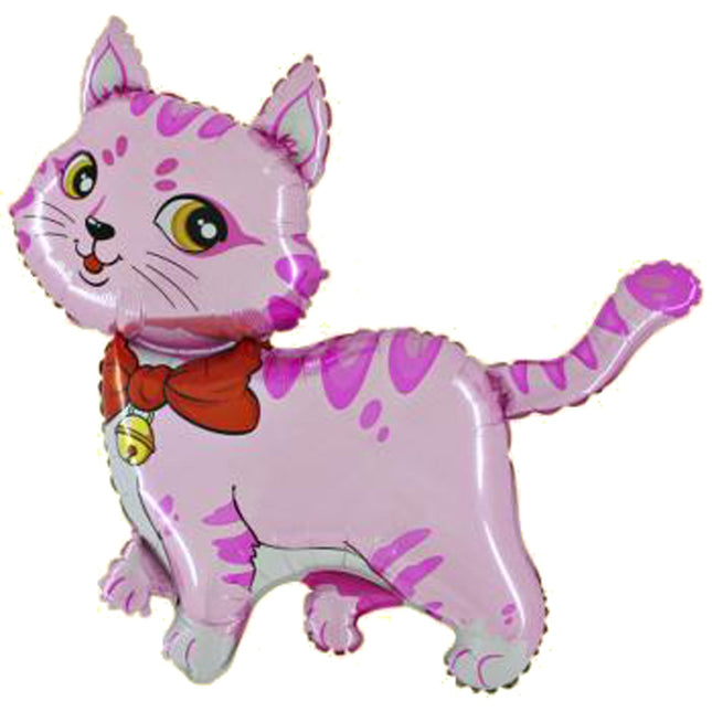 34" Shape Folienballon Lose - Katze Pink II