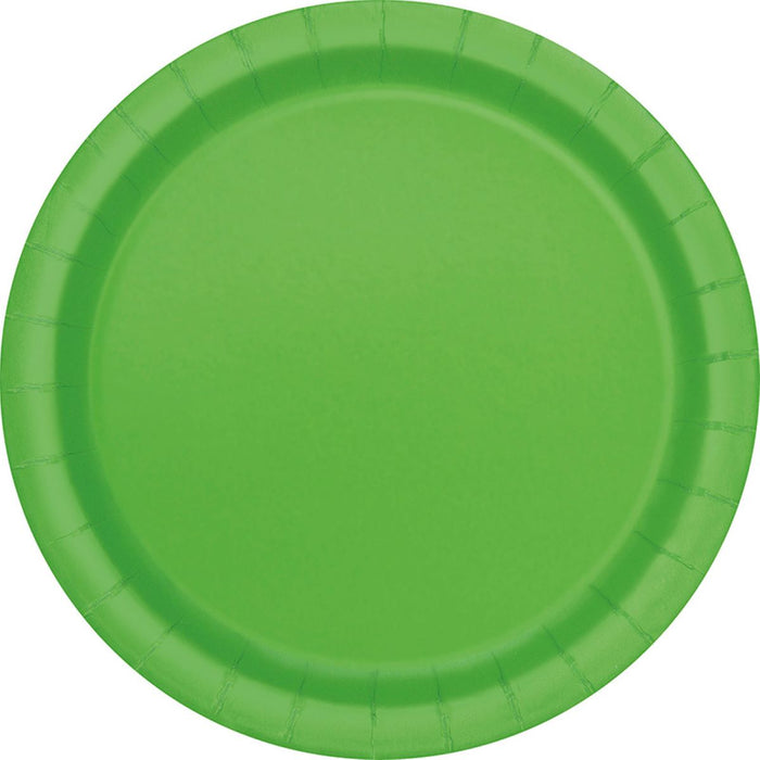 Pappteller Uni Rund ca. 23cmØ/8St. Lime Green/Kiwi