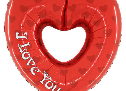 28" Folienballon Lose - Love Herz mit Loch (Non-Metallic) | HFU