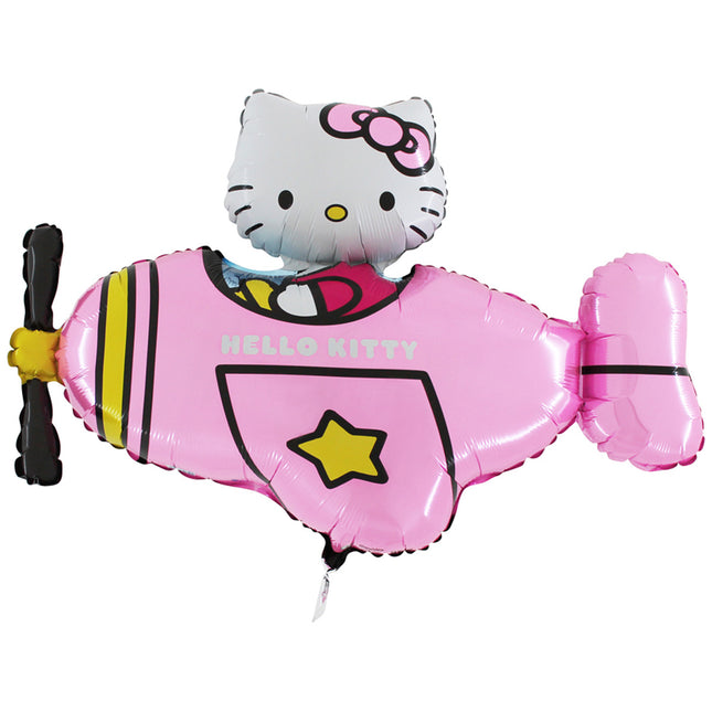 Folienballon Lose - Hello Kitty Flugzeug Pink II Non-Metallic - 30"