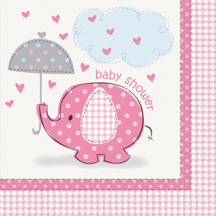 "Elefant Pink" | Servietten 16Stk./33x33cm