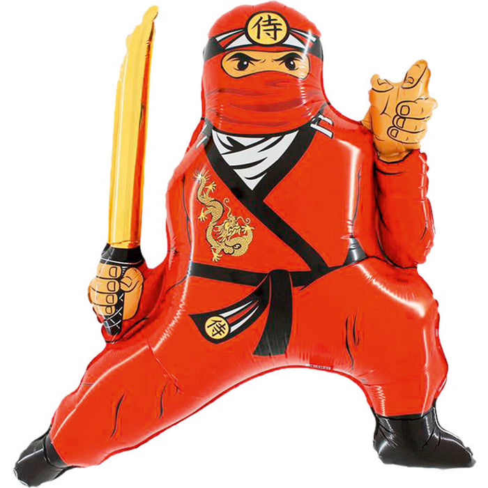 35" Shape Folienballon Lose - Ninja Rot | HFE