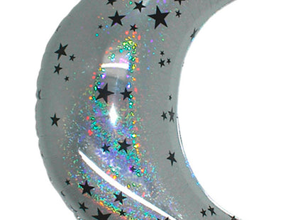 Shape Folienballon lose - Mond Holografik III SILBER