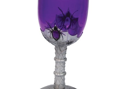Becher Kelch Spinne, 18cm Lila