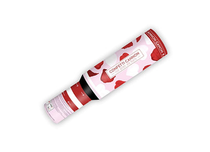 Konfettishooter Herzen Weiss + Rosen Rot 30cm