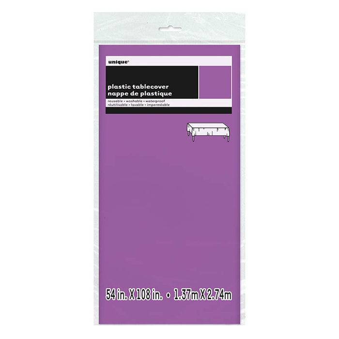 Tischdecke PVC Uni 137x274cm Lila Hell