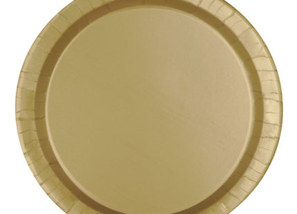 Pappteller Uni Rund ca. 18cmØ/8St. Gold
