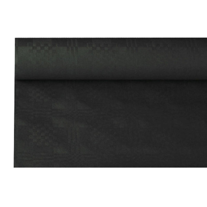 Tischdecke Papier Damastprägung 8x1,2m | Schwarz