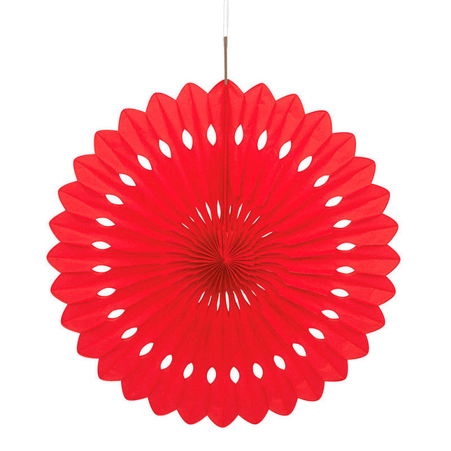 Dekofächer Uni 40cm/1St. Rot
