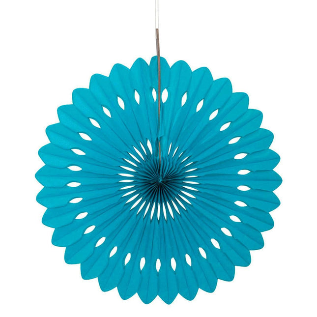 Dekofächer Uni 40cm/1St. Türkis