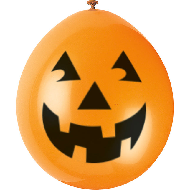 Latexballon Halloween-Kürbis Kopf ca.23cmØ/10St. Orange