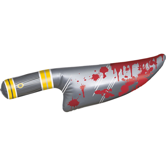 Aufblasbares Messer mit Blut 58cm