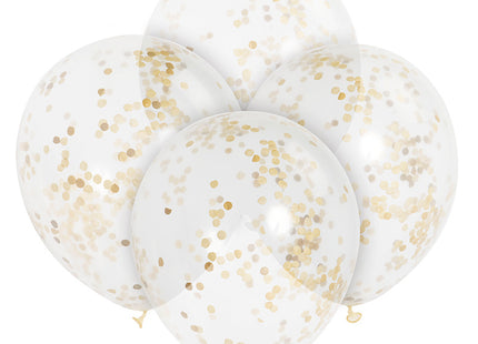 Latexballon Ø30cm Konfetti ca.30cmØ/6St. Gold
