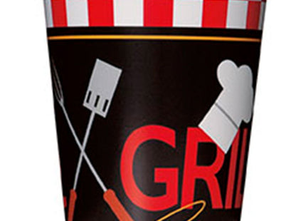 Pappbecher BBQ Backyard 8Stk./266ml