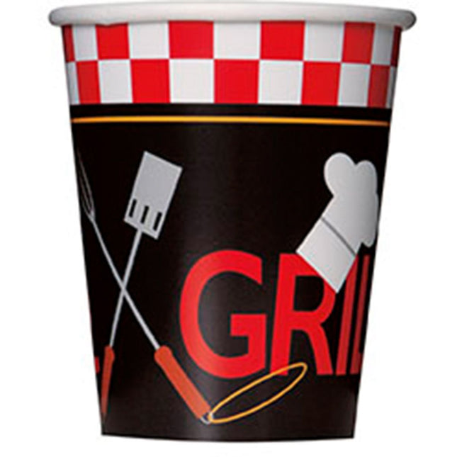 Pappbecher BBQ Backyard 8Stk./266ml