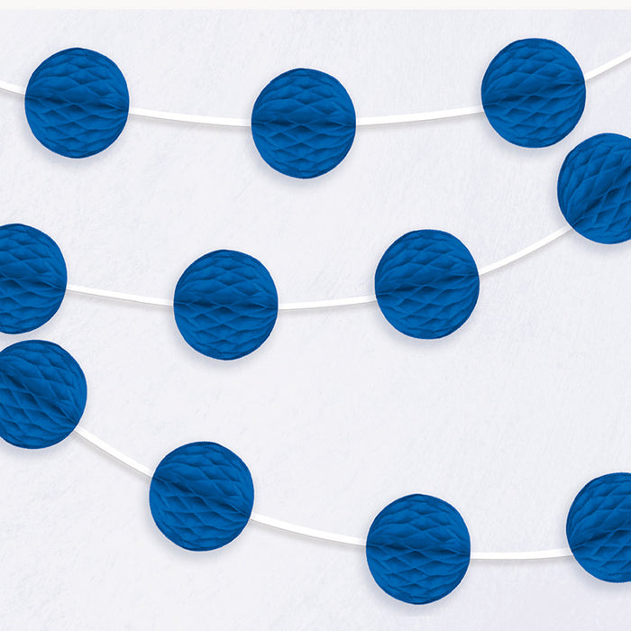 Girlande Wabenball | ca.213cm Royalblau