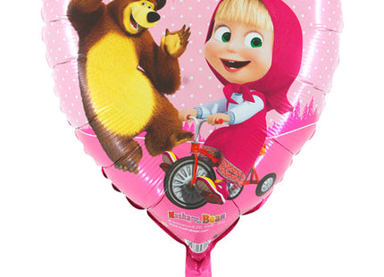 18" Herz Folienballon Lose - Masha on Bike | HF18