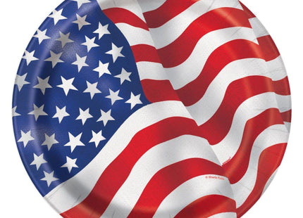 Pappteller USA Flagge 18cm/8St.