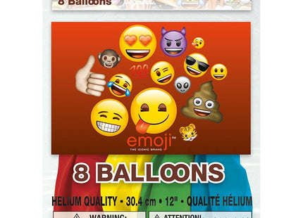 Latexballon Ø30cm Emoji ca.30cmØ/8St. Bunt