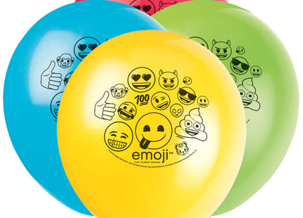 Latexballon Ø30cm Emoji ca.30cmØ/8St. Bunt
