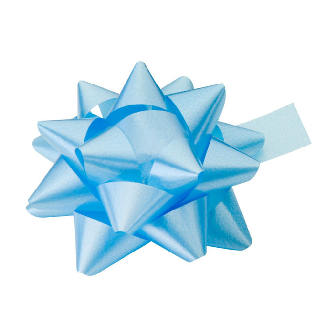 Geschenkband Goldina-Polyband-Rosette matt 70mm Hellblau