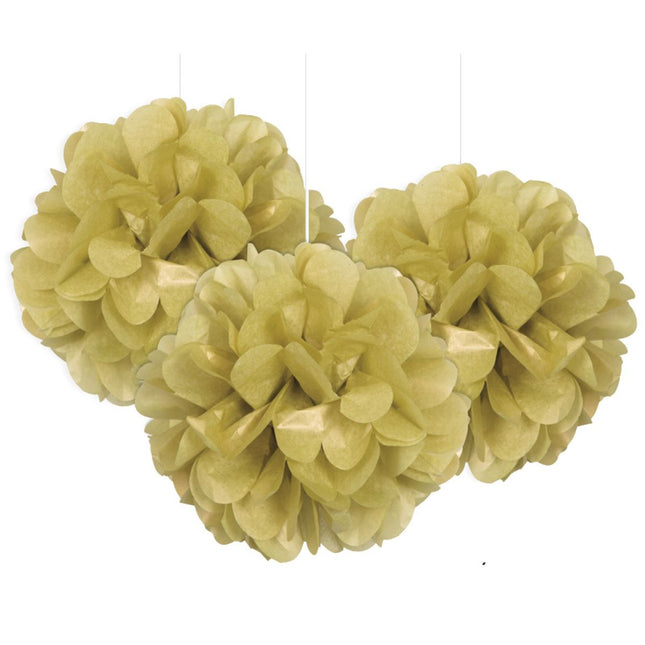 Wabenball Fluffy 23cm/3St. Gold
