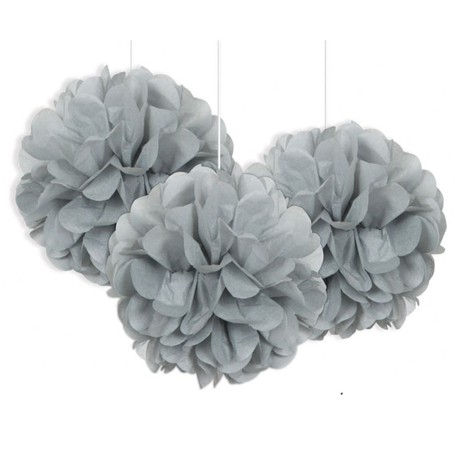 Wabenball Fluffy 23cm/3St. Silber