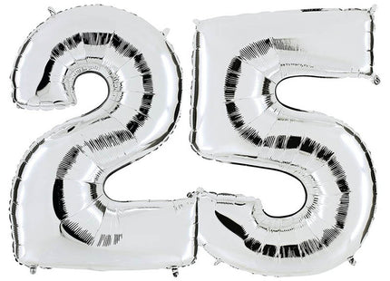 Riesenzahlen #25 Silber PartyMarty FM 40"/102 cm