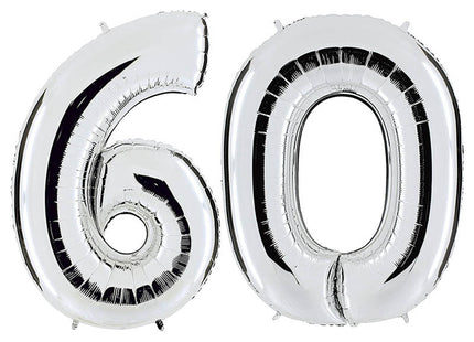 Riesenzahlen #60 Silber PartyMarty FM 40"/102 cm