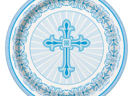 Pappteller "Kreuz Blau" | Ø18cm/8Stk.