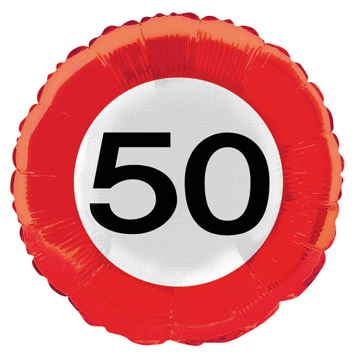ABC18 Folienballon "Verkehrsschild #50" | 43 cm
