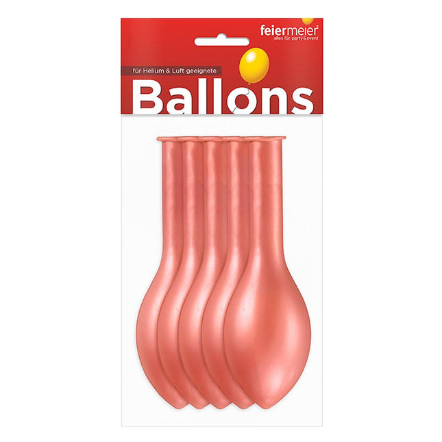 Latexballon Uni Metallic FM ca.30/33cmØ/5St. Rosegold