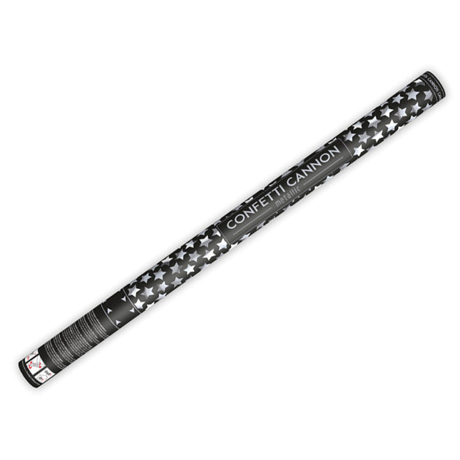 Konfettishooter Sterne 80cm Silber