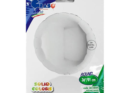 Uni 36 Rund ca. 91 cm ø Weiß