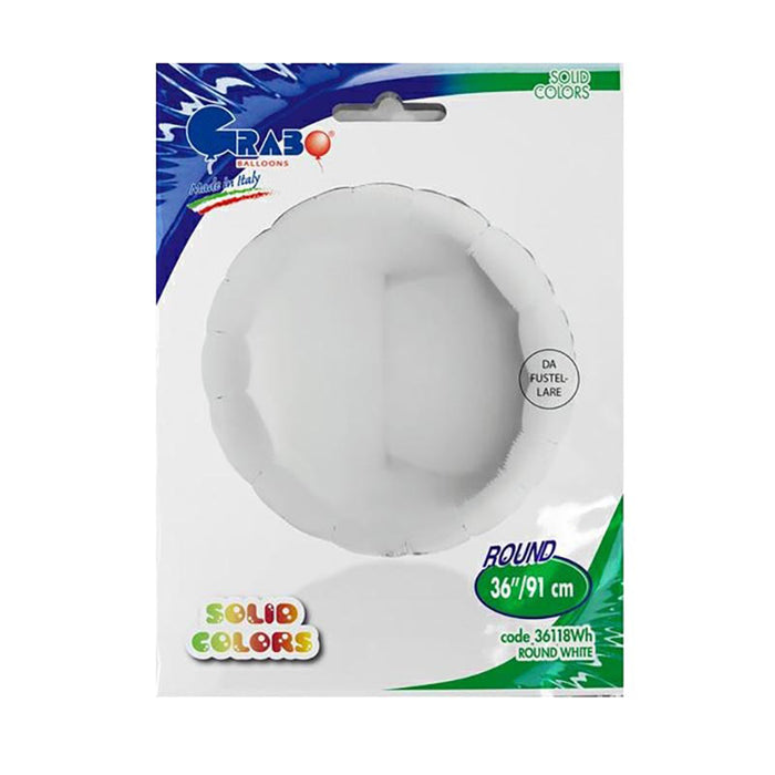 Uni 36 Rund ca. 91 cm ø Weiß