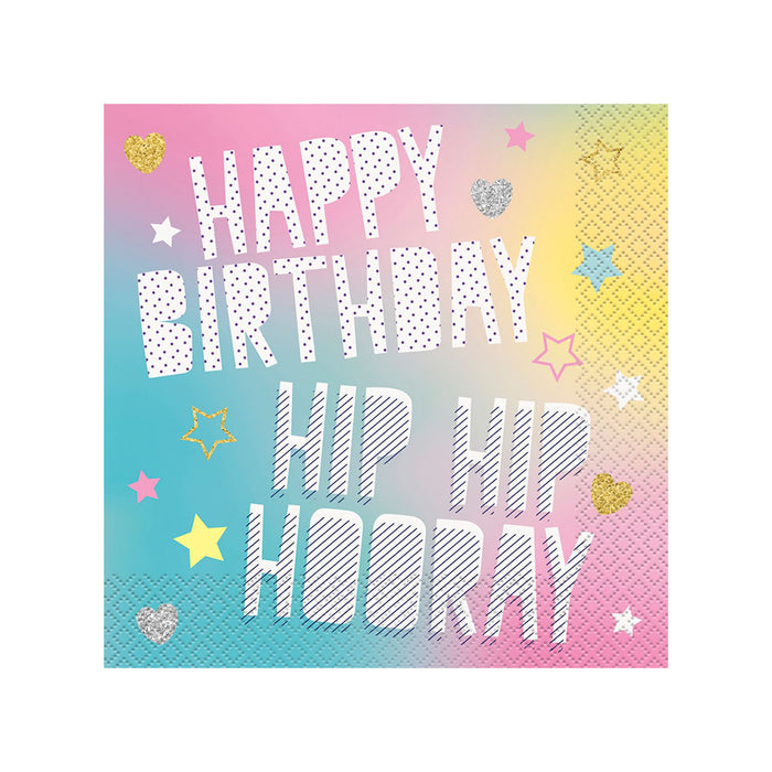 Servietten "Einhorn Happy Birthday" | 16Stk./33x33cm
