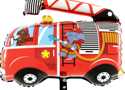 Shape Folienballon Lose - Feuerwehrauto mit Elefant | HFE