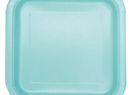 Pappteller Uni Quadratisch 18cm/16St. Minze