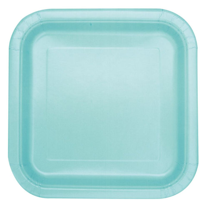Pappteller Uni Quadratisch | Ø18cm/16Stk. - Minze