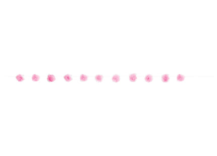 Girlande Pom Pom Tüll 213cm/7Ft. Pink
