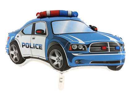 28" Shape Folienballon Lose - Polizeiauto Blau | HFE