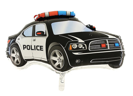 28" Shape Folienballon Lose - Polizeiauto Schwarz | HFE