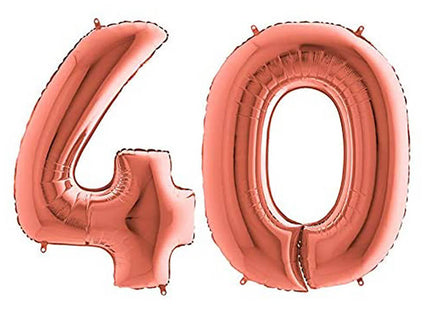 Riesenzahlen #40 Rosegold PartyMarty FM 40"/102 cm