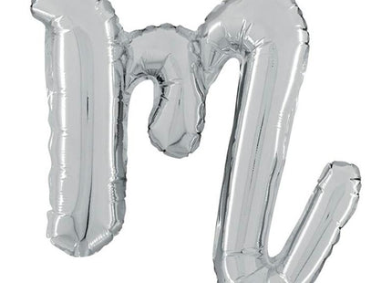 ABC14 Buchstabe M Skript silber 36 cm