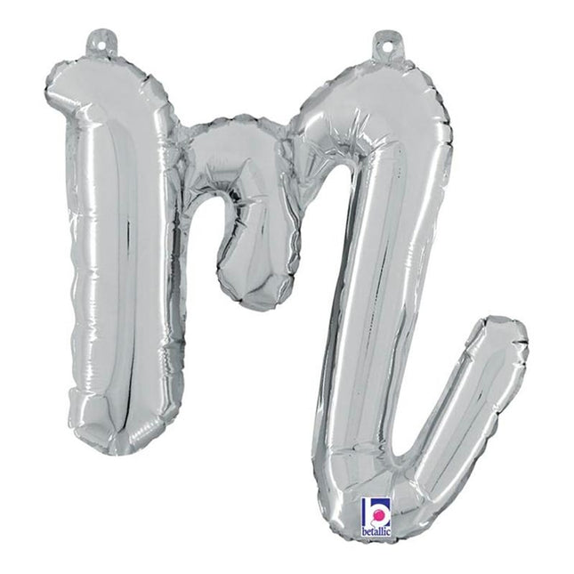 ABC14 Buchstabe M Skript silber 36 cm