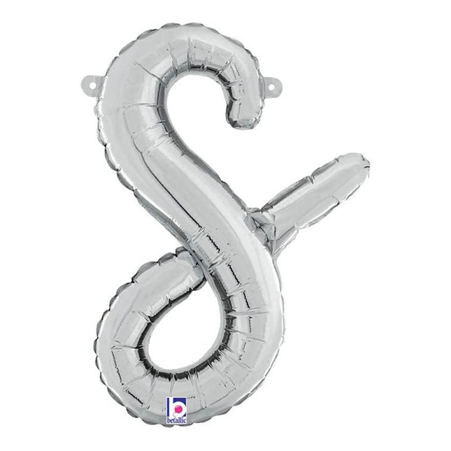 ABC14 Buchstabe S Skript silber 36 cm