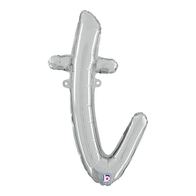 ABC14 Buchstabe T Skript silber 61 cm