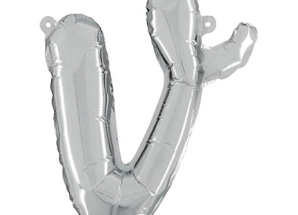 ABC14 Buchstabe V Skript silber 36 cm