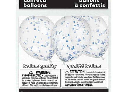 Latexballon Ø30cm Konfetti ca.30cmØ/6St. Blau