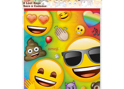 Geschenktüte PVC Emoji Regenbogen 8St.